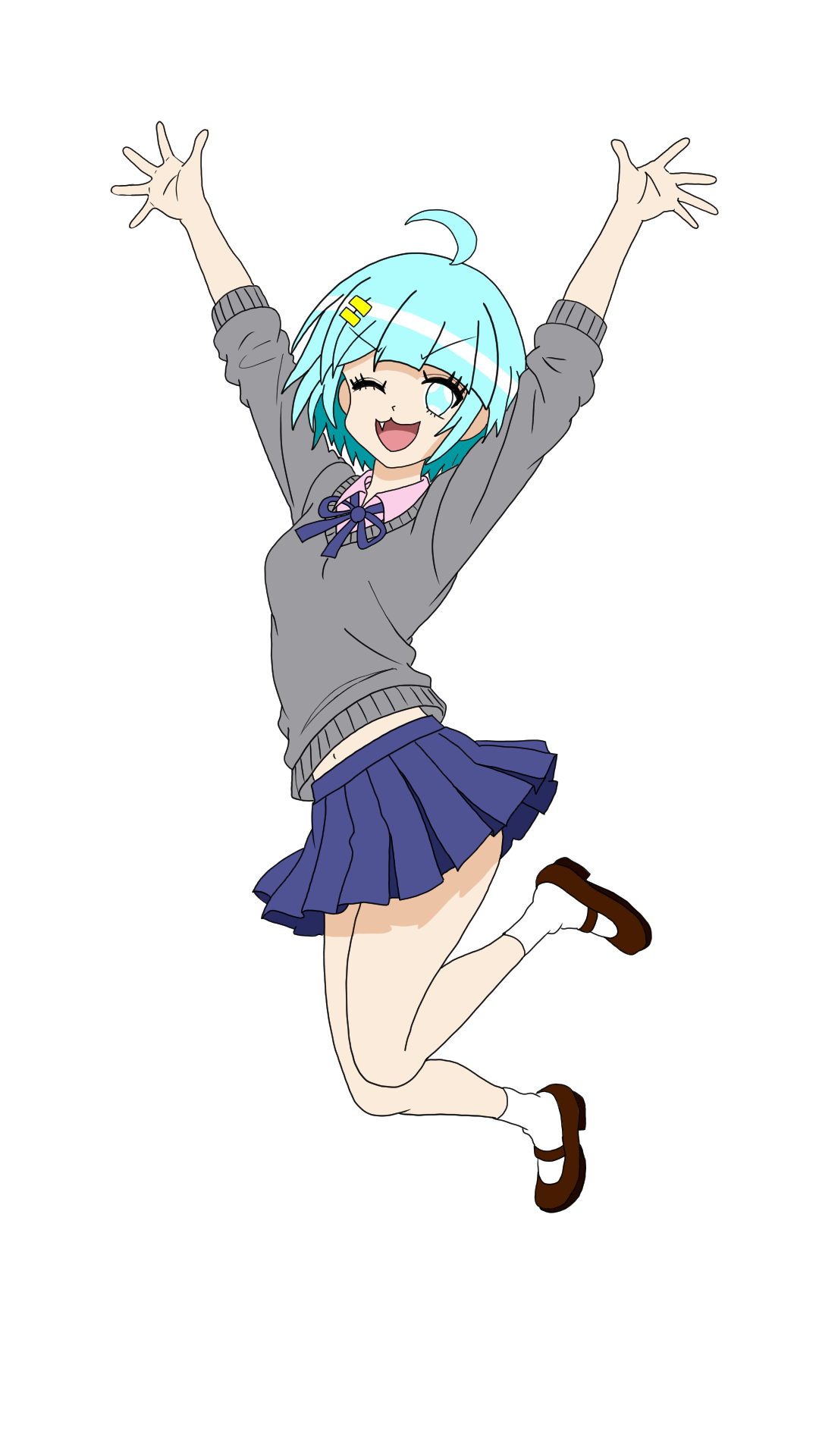 ジャンプするユッコ